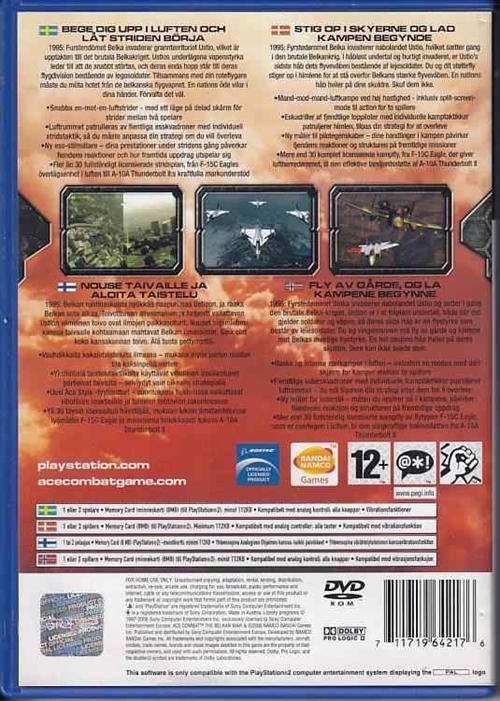 Ace Combat The Belkan War - PS2 (B Grade) (Genbrug)